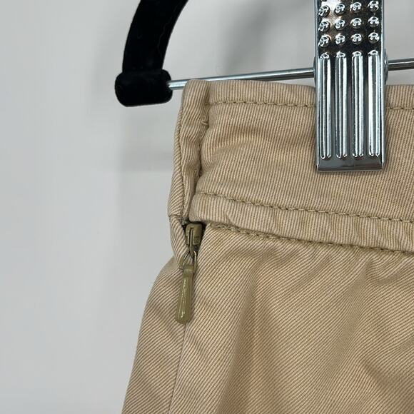 J. Jill Vintage 90s Y2K Wide Leg Cropped Pants Tan 6 Chino Khakis Patch Pockets - Picture 5 of 9